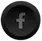 Facebook logo displayed on a black background.