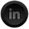 LinkedIn logo displayed on a black background.