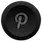 Pinterest logo displayed on a black background.